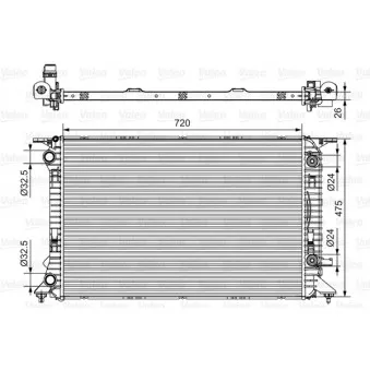 Radiateur, refroidissement du moteur VALEO 735472