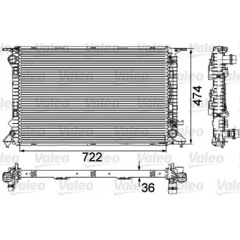 Radiateur, refroidissement du moteur VALEO 735473