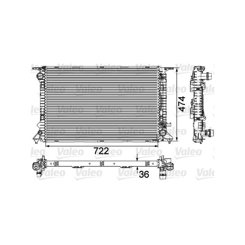 Radiateur, refroidissement du moteur VALEO 735473