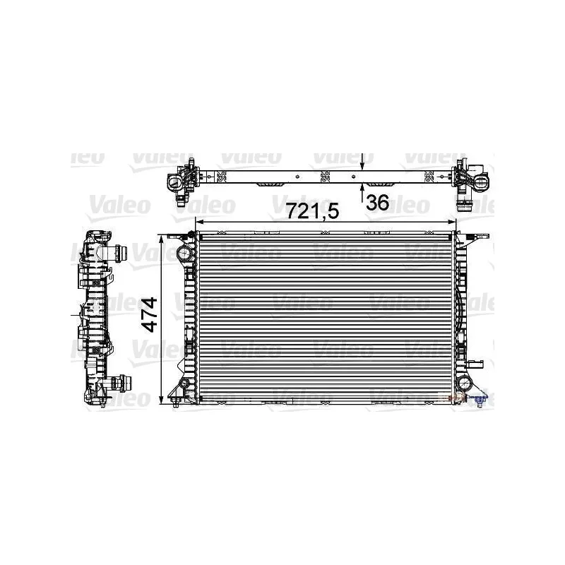 Radiateur, refroidissement du moteur VALEO 735474