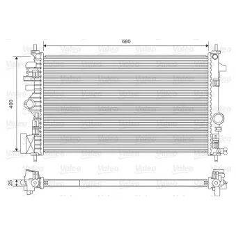 Radiateur, refroidissement du moteur VALEO 735482