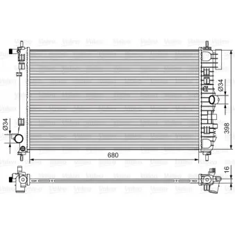 Radiateur, refroidissement du moteur VALEO 735483