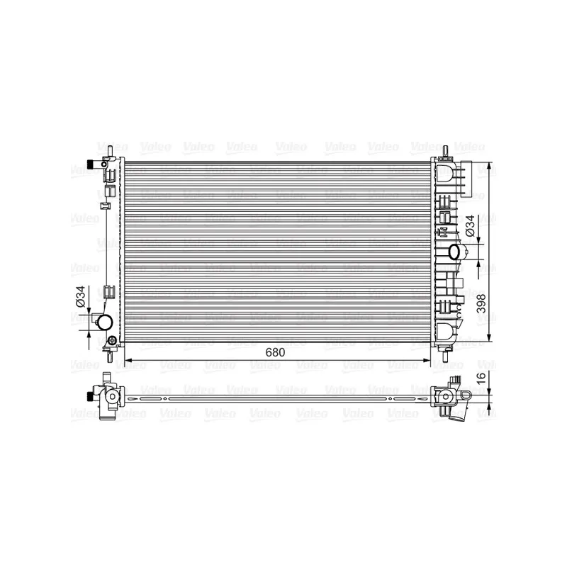 Radiateur, refroidissement du moteur VALEO 735483
