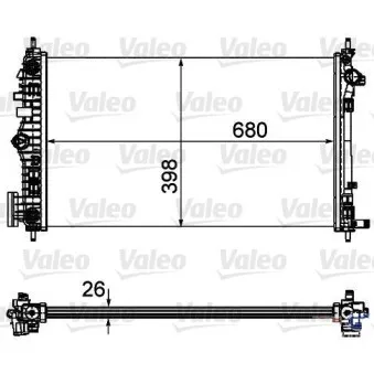 Radiateur, refroidissement du moteur VALEO 735487