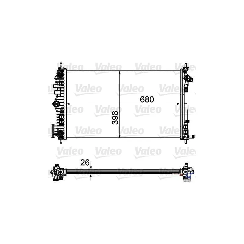 Radiateur, refroidissement du moteur VALEO 735487