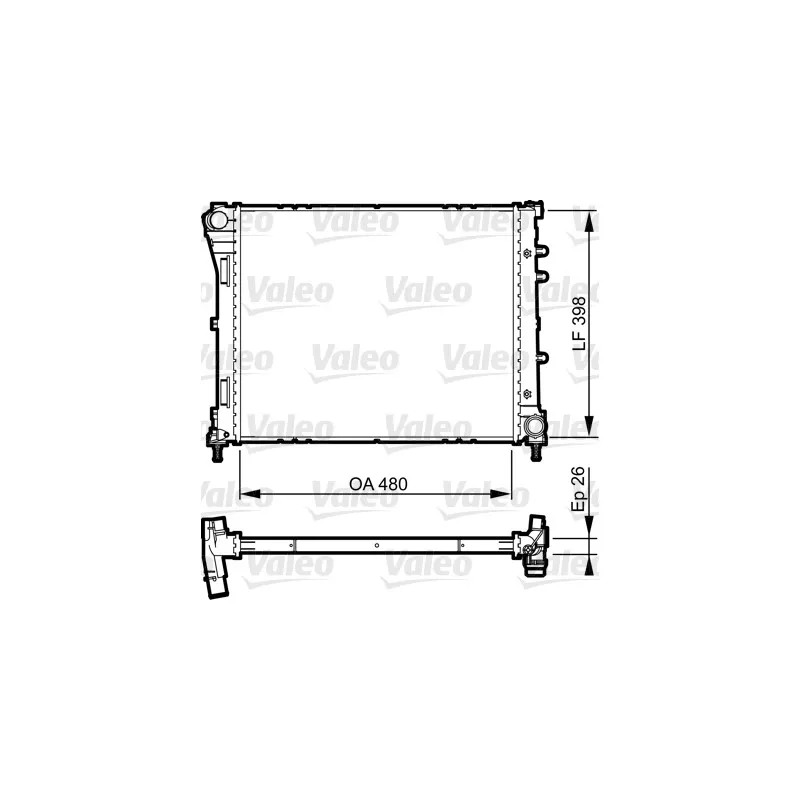 Radiateur, refroidissement du moteur VALEO 735498