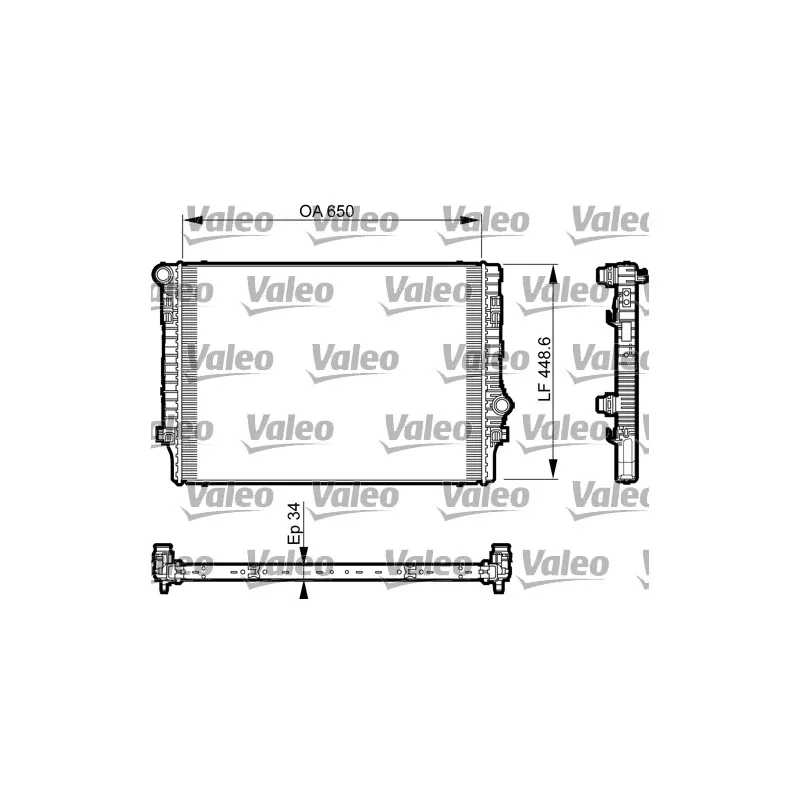 Radiateur, refroidissement du moteur VALEO 735548