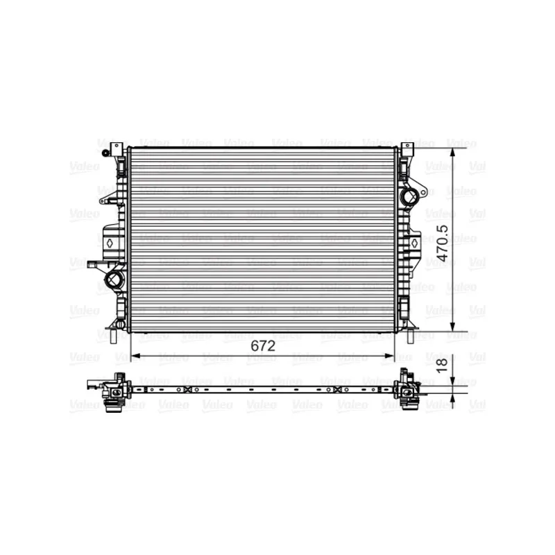 Radiateur, refroidissement du moteur VALEO 735550