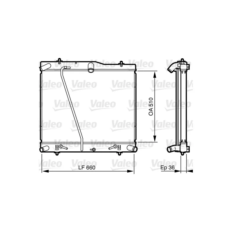 Radiateur, refroidissement du moteur VALEO 735565