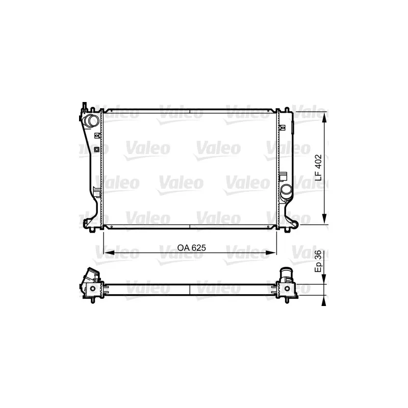 Radiateur, refroidissement du moteur VALEO 735572