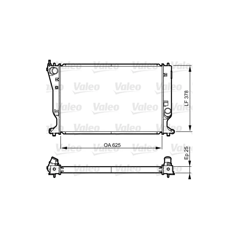 Radiateur, refroidissement du moteur VALEO 735574