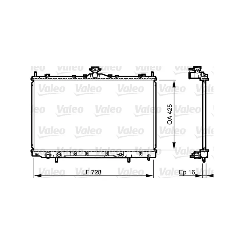 Radiateur, refroidissement du moteur VALEO 735576