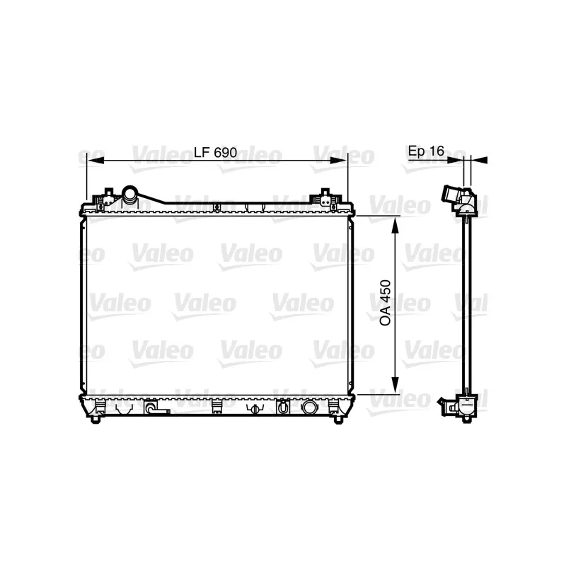 Radiateur, refroidissement du moteur VALEO 735580