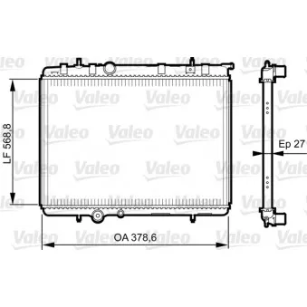 Radiateur, refroidissement du moteur VALEO 735597