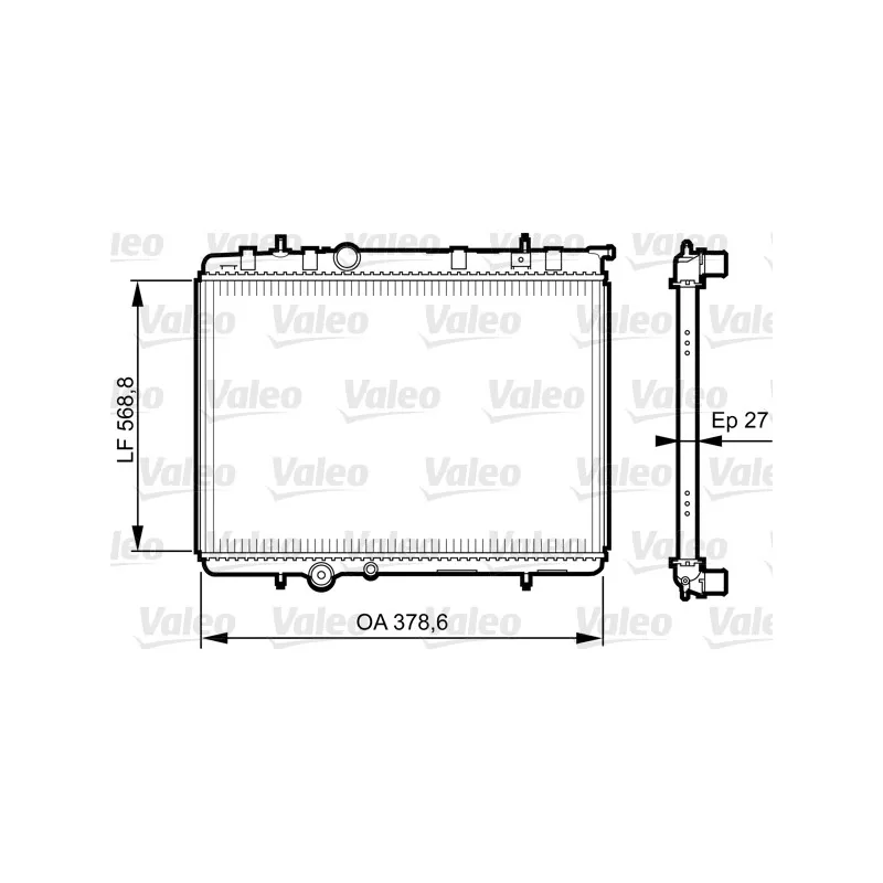 Radiateur, refroidissement du moteur VALEO 735597