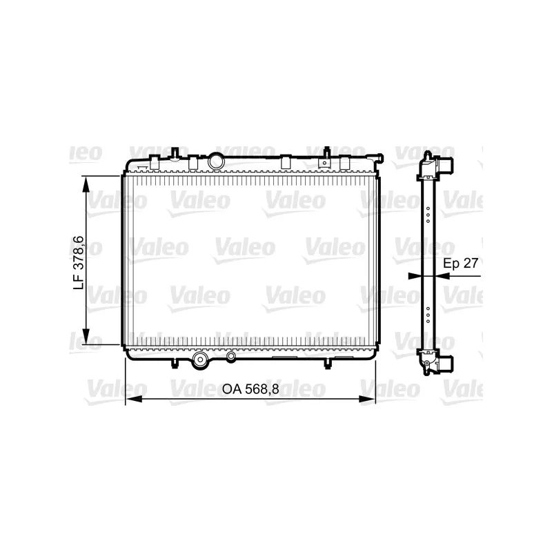 Radiateur, refroidissement du moteur VALEO 735598