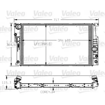 Radiateur, refroidissement du moteur VALEO 735623