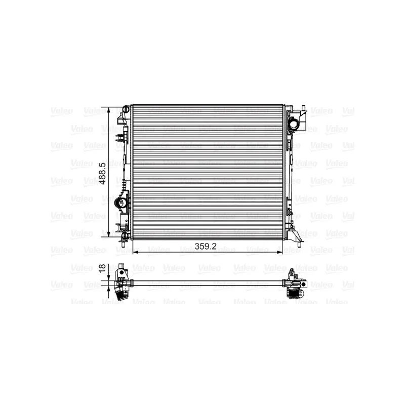 Radiateur, refroidissement du moteur VALEO 735624