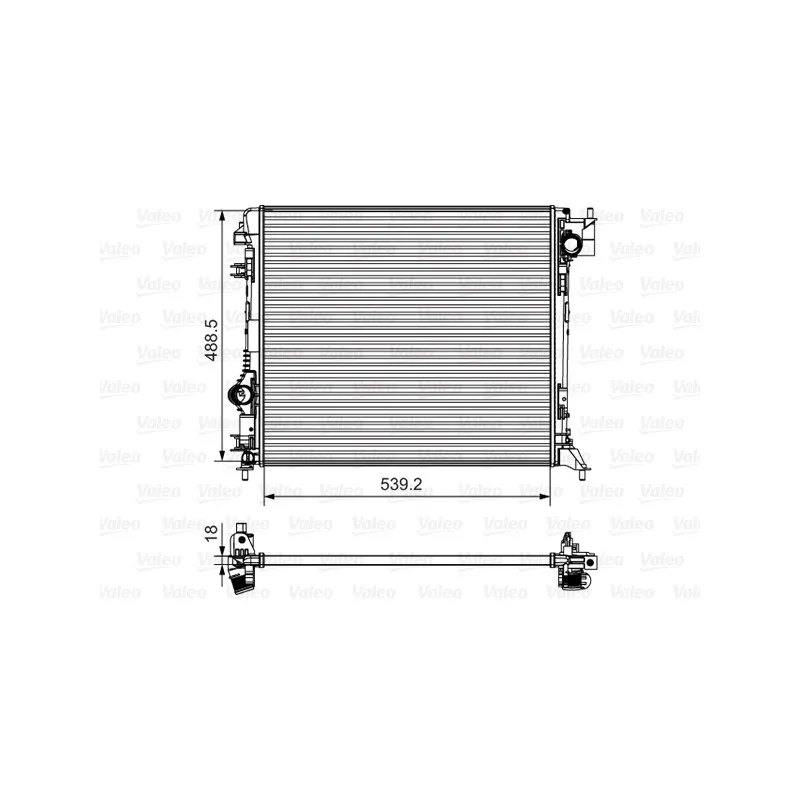 Radiateur, refroidissement du moteur VALEO 735625