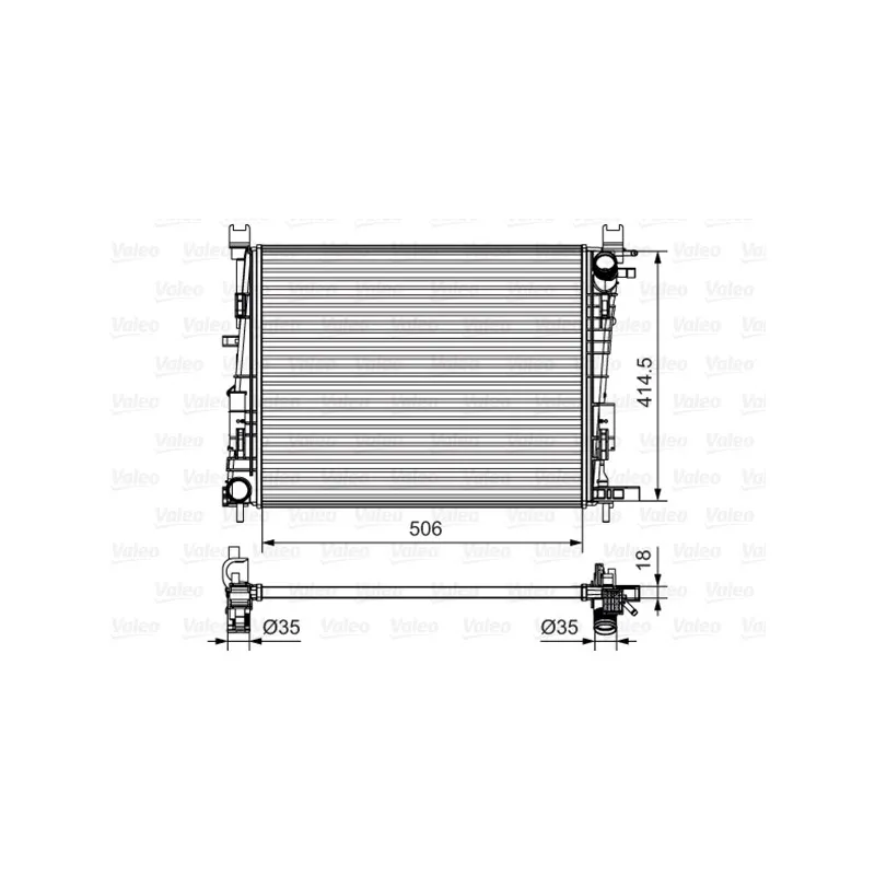 Radiateur, refroidissement du moteur VALEO 735634