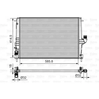 Radiateur, refroidissement du moteur VALEO 735635