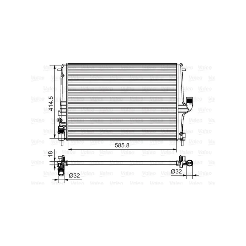 Radiateur, refroidissement du moteur VALEO 735635