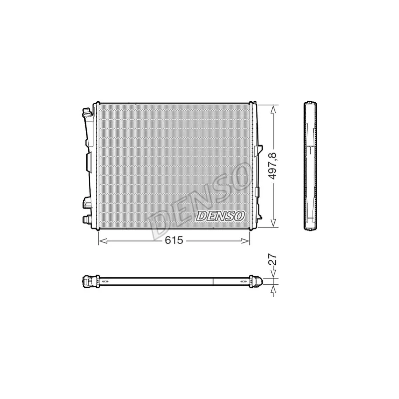Radiateur, refroidissement du moteur DENSO DRM05123