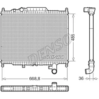 Radiateur, refroidissement du moteur DENSO DRM14003