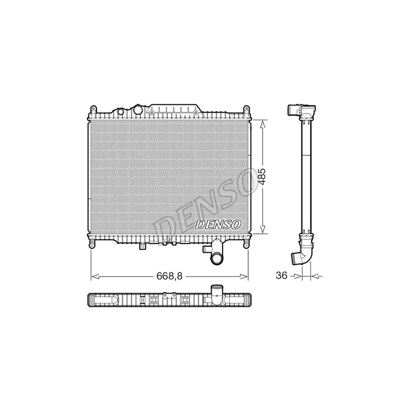 Radiateur, refroidissement du moteur DENSO DRM14003