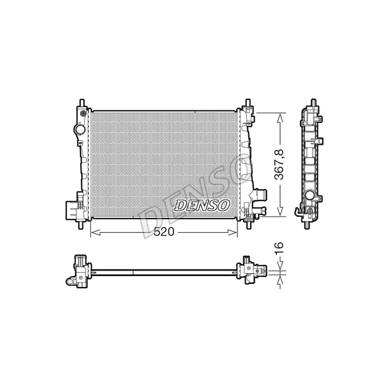 Radiateur, refroidissement du moteur DENSO DRM20127