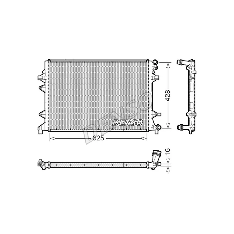 Radiateur, refroidissement du moteur DENSO DRM32054