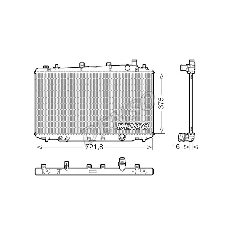Radiateur, refroidissement du moteur DENSO DRM40056