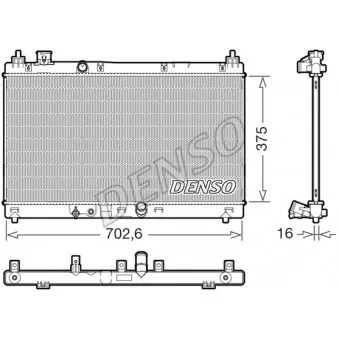 Radiateur, refroidissement du moteur DENSO DRM40057