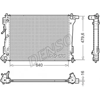 Radiateur, refroidissement du moteur DENSO DRM41027