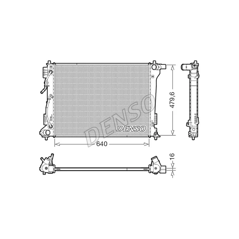 Radiateur, refroidissement du moteur DENSO DRM41027