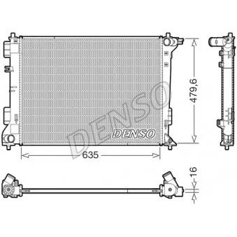 Radiateur, refroidissement du moteur DENSO DRM41028