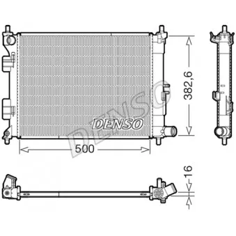 Radiateur, refroidissement du moteur DENSO DRM41032