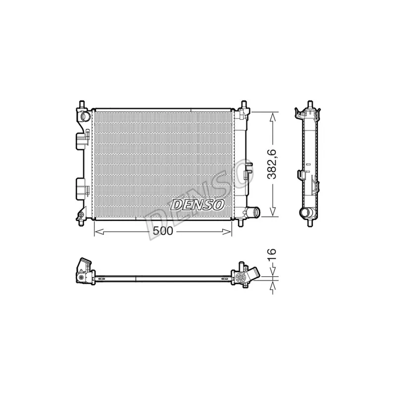Radiateur, refroidissement du moteur DENSO DRM41032