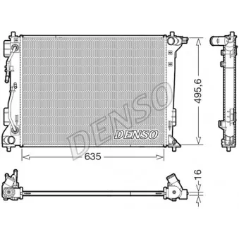 Radiateur, refroidissement du moteur DENSO DRM41036
