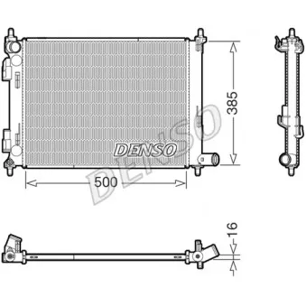 Radiateur, refroidissement du moteur DENSO DRM43013