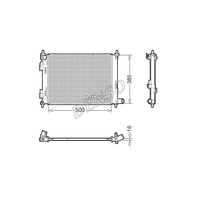 Radiateur, refroidissement du moteur DENSO DRM43013