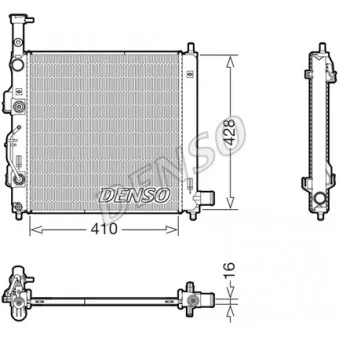 Radiateur, refroidissement du moteur DENSO DRM43015
