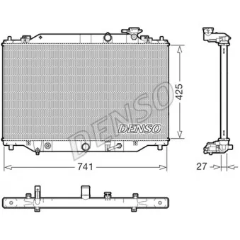 Radiateur, refroidissement du moteur DENSO DRM44051