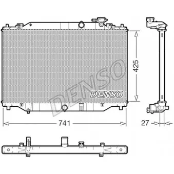 Radiateur, refroidissement du moteur DENSO DRM44052