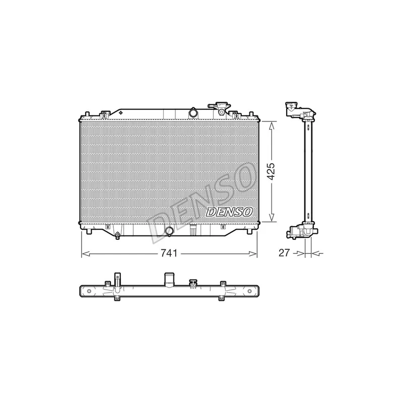 Radiateur, refroidissement du moteur DENSO DRM44052
