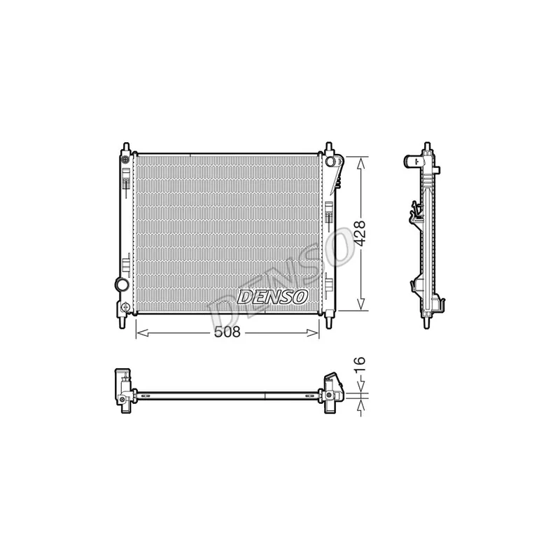 Radiateur, refroidissement du moteur DENSO DRM46075