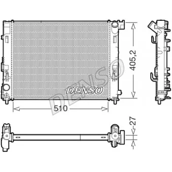 Radiateur, refroidissement du moteur DENSO DRM46076