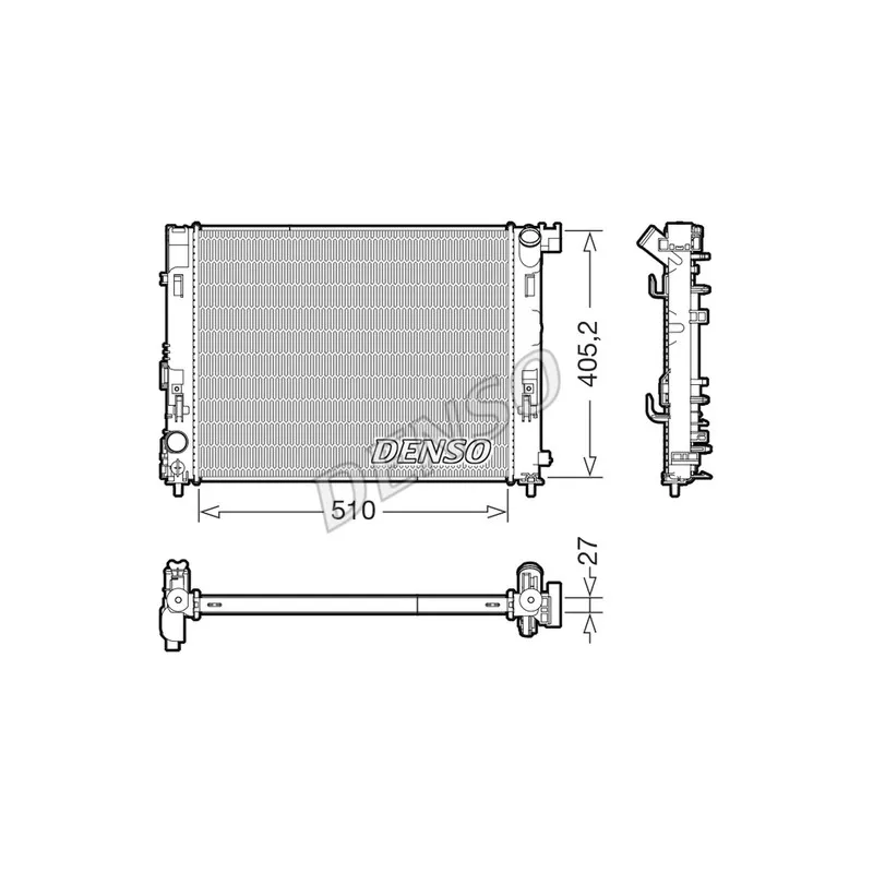 Radiateur, refroidissement du moteur DENSO DRM46076