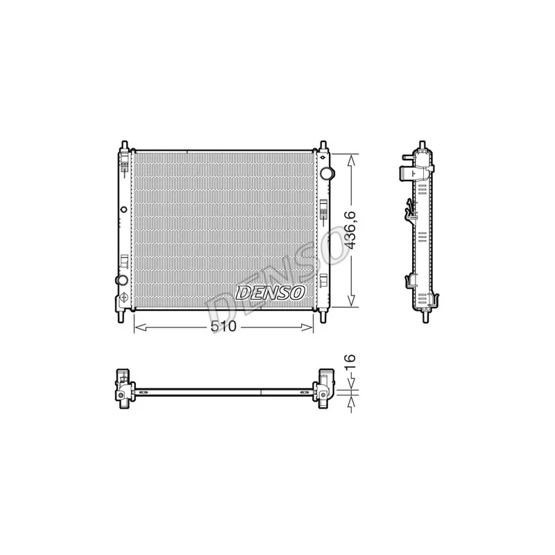 Radiateur, refroidissement du moteur DENSO DRM46078