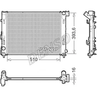 Radiateur, refroidissement du moteur DENSO DRM46103